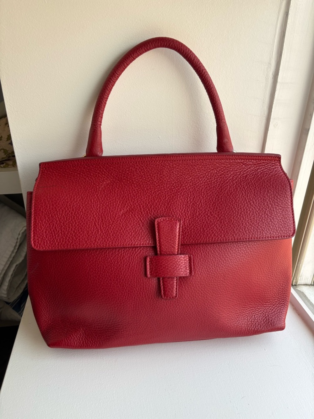 Gianni Notaro Red Leather Top-Handle Women's purse